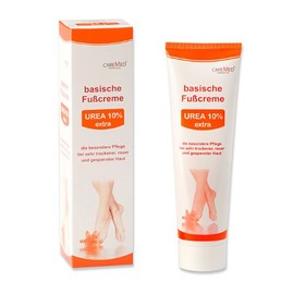 CareMed Urea 10% Extra Basic Foot Cream for Very Dry, Rough Feet, pH Value 8.0, Foot Care Cream, 450 ml with Dispenser