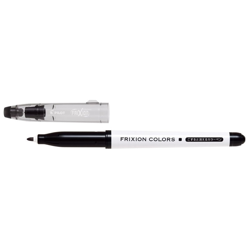 Pilot Friction Colors Erasable Color Pens, Black, 10 Count SFC100M10B