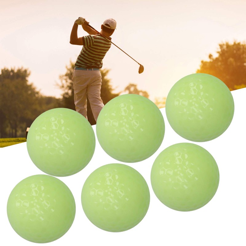 6 Pack Luminous Night Golf Balls Glow in The Dark