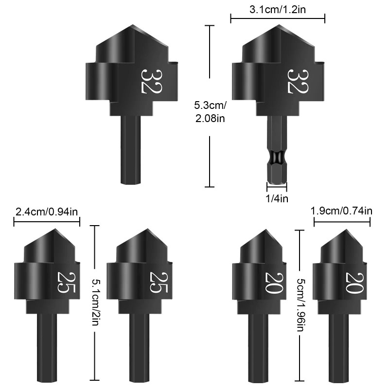 NSIoutlet 6Pack PPR Lifting Stepped Reamer Drill Bit for Water