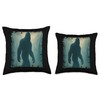 Bigfoot in The Forest Adventure Outdoors Lovers Men Women Throw
