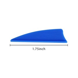 1.75 Inch Plastic Arrow Feathering Shield Shape Rubber Feathers Plastic Feathers DIY for Arrows Archery Arrows Carbon Arrows Vane for Archery Hunting Shooting Pack of 50 (Blue)