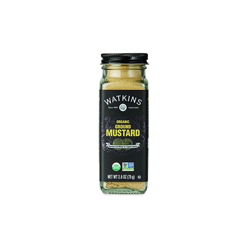 Watkins Gourmet Organic Spice Jar, Ground Mustard, 2.6 oz