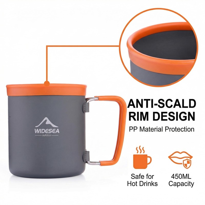 Widesea 1-2 Person Camping Cookware Set – Backpacking Pot with