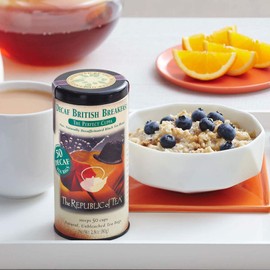 The Republic of Tea Decaf British Breakfast Black Tea, Tin of 50 Tea Bags