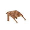 Linon Home Dcor Linon Adirondack Woodstock Ottoman, Teak Stain