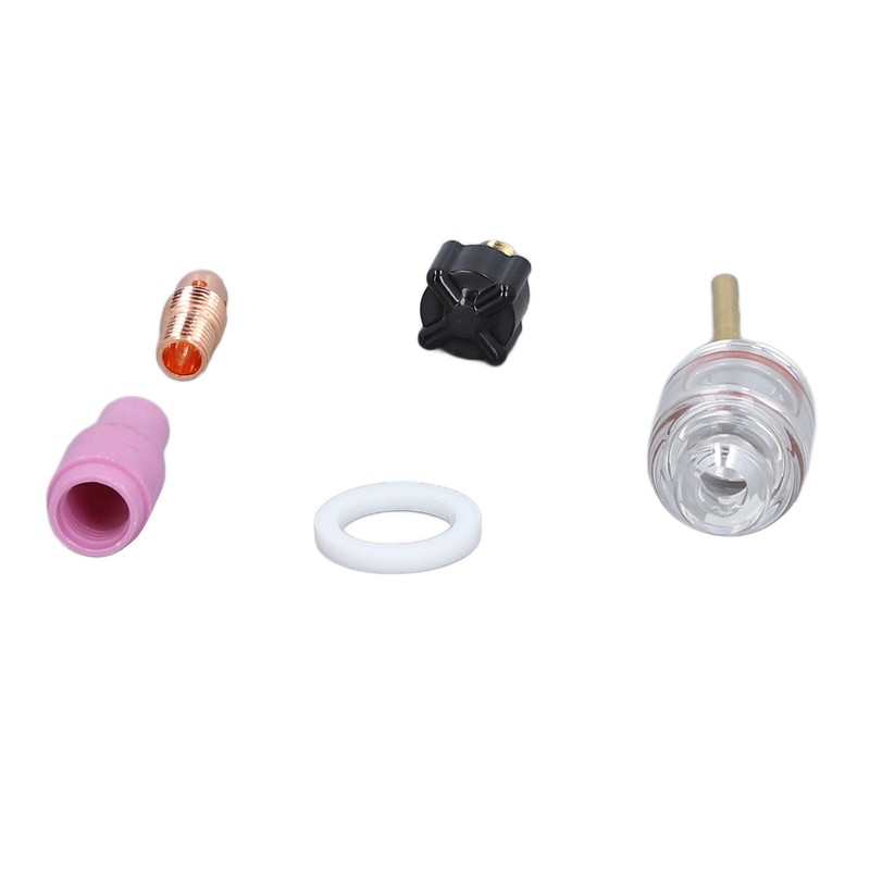 6Pcs TIG Welding Accessory Set 4# Ceramic Nozzle 2.4mm Electrode