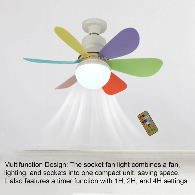 Ceiling Fans with Lights and Remote Control ABS E26 E27