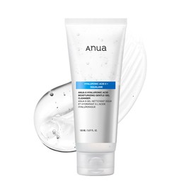 ANUA- Gel limpiador suave e hidratante, ácido hialurónico, escualano, ceramidas, espuma facial coreana