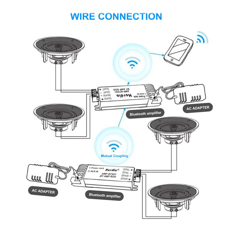 Herdio 2xBluetooth In-Wall/Ceilin