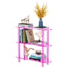 solaround Clear Bookshelf, Acrylic Bookcase with Open Book Shelf Console