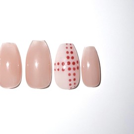 [Self-produced new product discount] Pink nude syrup gel unique nail  - Malkang full tip oval / [자체제작신상할인] 핑크 누드 시럽젤 유니크 네일 - 말캉 풀팁오발