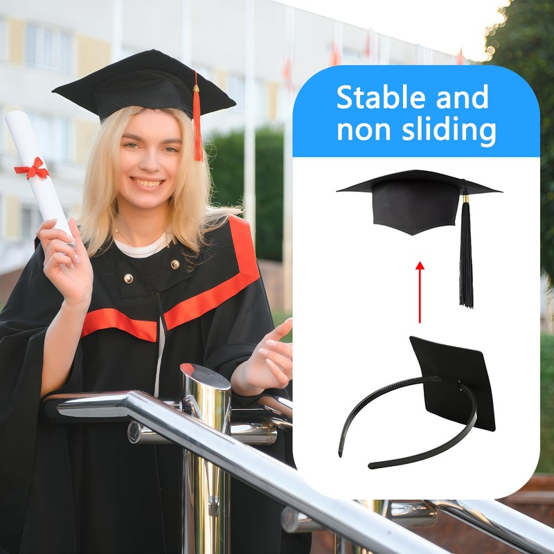 Gaduupa Grad Caps Headband Insert Square Firm Anti-Fall Hair Band