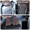 Zueyen 2 x Car Seat Back Double Hooks, Leather Car