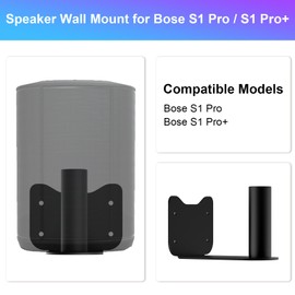Maozhren Speaker Wall Mount for Bose S1 Pro/S1 Pro+, Hidden Wall Mount Speaker Bracket for Bose S1 Pro, S1 Pro+ Wireless Bluetooth Speaker Wall Mounting Bracket, Black