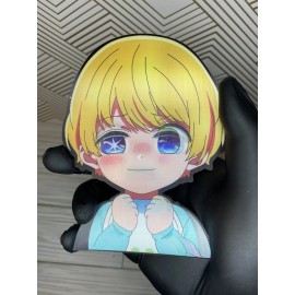 Oshi no Ko Aquamarine Aqua Hoshino 3D Lenticular Motion Car Sticker Decal Peeker