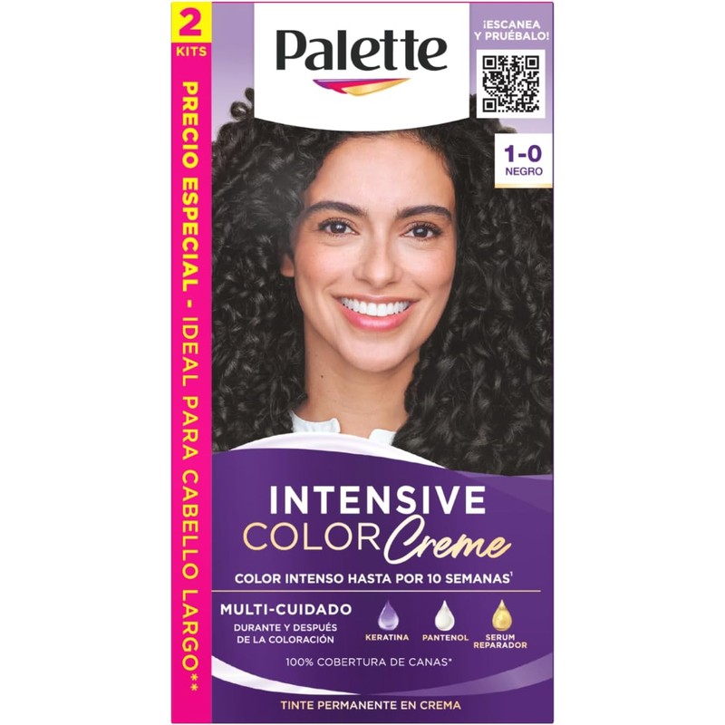 Palette ICC, Tono 1-0 Negro Tinte Permanente Cobertura de Canas,