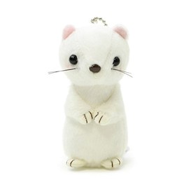 Aqua Stuffed Animals Nature Keychain Short-tailed Weasel 12 00050140 