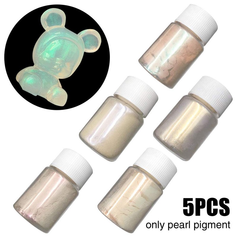 5 Colours Natural Mica Powder Pearl Pigment Resin Colour Pigment