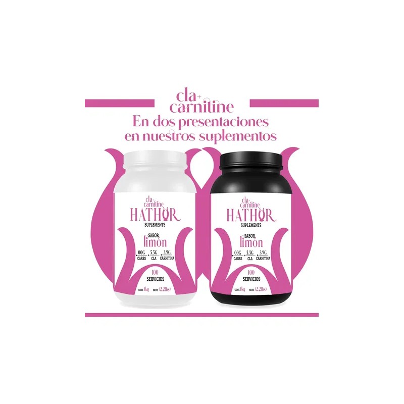 Cla Carnitina 1kg Hathor Suplements 100 Servicios Sabores