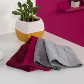 Kleeneze KL062659CDUEU 4 Pack Microfibre Cleaning Dusting Cloths, Super Absorbent Household Dusters, 30 x 30 cm, Reusable Polishing Cloth for Washing, Wiping or Waxing, Assorted Colours