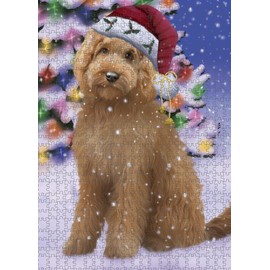 Doggie of The Day Goldendoodle Dogs - Winter Wonderland - Jigsaw Puzzle for Adults - Interlocking Puzzle Game Artwork - Gift for Dog Lovers, 200 pcs. DOTD200PZLE5328