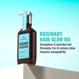 FRENCCIGA Rosemary Glow Oil for Hair, Rosmary Oil Hair Serum Treatment for Strengthening, Thickening & Adding Shine to Hair for Smooth, Frizz-Free Locks 100ml