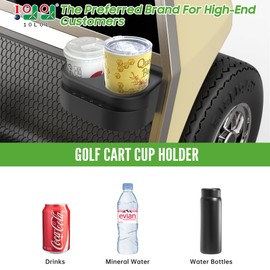 10L0L Club Car Cup Holder Kit Dual for Club Car DS 1993-Up Models Gas & Electric Golf Cart OEM#1016811 101708301 (2PCS/Pack)