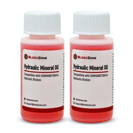 BleedZone - 2x 60ml Mineral Oil Fluid for Shimano & Tektro Hydraulic Brakes - High Performance Mineral Oil for Bleeding Bike Brakes - Brake Fluid for Shimano Brakes and Tektro Brakes, Bike Oil (2 Pcs)