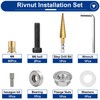 Tnisesm 90Pcs M6 Rivet Nut with Rivet Nut Installation Tool,