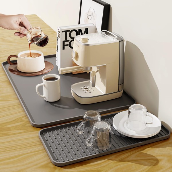 LKYLIVE Silicone Coffee Mat, 24'' x 16'' Bar Mat for