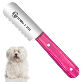 FLAMIA & JABZ FJ Professional Stripping Knife, Right handed, 3 inch blade (Stainless Steel) (Fine, Pink)