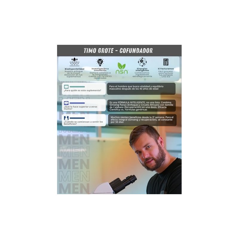 NSN | Silver Mens | Suplemento para hombres 40+ Salud