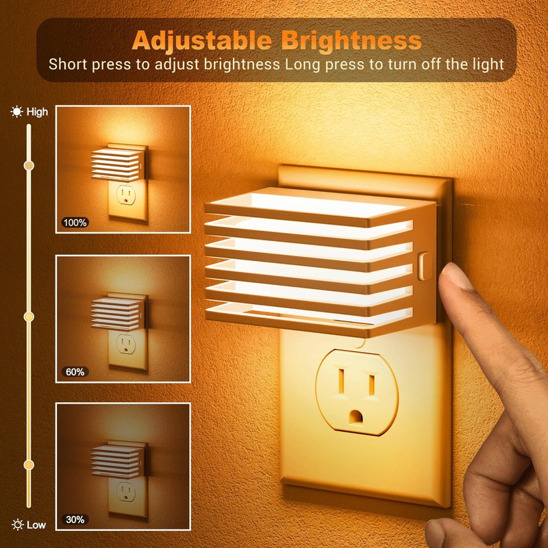 JandCase Amber Night Light, Night Lights Plug into Wall with
