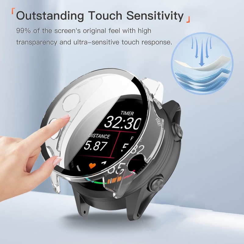 Case Cover for Garmin Forerunner 570 47mm,Hard PC Protective Case