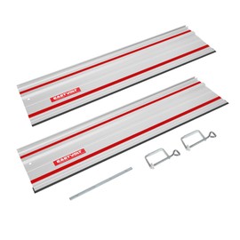 Eastvolt 55" Track Saw Guide Rail for Track Saw, 2x27.5 Guide Rails, Guide Rail Connector and 2 C-Clamps for woodworking, EVGR02
