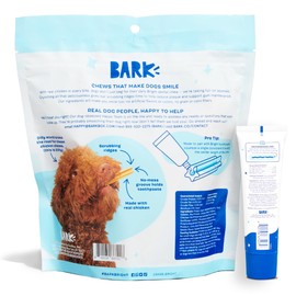 Bark Bright Original Dental Kit - Dog Tooth Brushing Treatment with Teeth Cleaning Chew Sticks & Toothpaste - Plaque & Tartar Remover for Cleaner Teeth & Fresh Breath - Small Breeds - 30 Chews