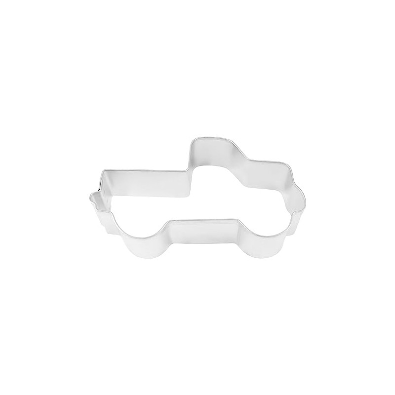 R&M Pickup Truck 4" Stainless Steel Cookie Cutter, 3.75", Silver