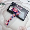 24pcs 4th of July Press on Nails Short Square Red