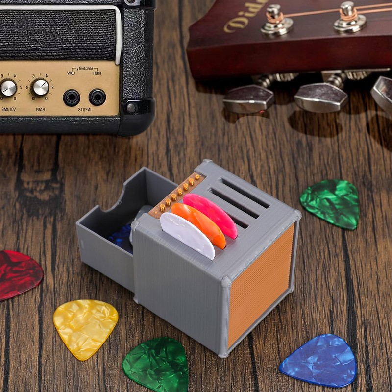 HETOETF Guitar Picks Holder Box, Guitar Picks Holder Box with