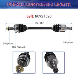 MAXFAVOR CV Axle Shaft Assembly fit Honda Pilot 2005 AWD EX LX Sport 3.5L 6 Cyl 2005, CV Axle Front Left Right (Driver Passenger) Side
