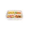 Snackle box (4 GRIDS) Kitchen Portable Plastic Spice Snack Storage