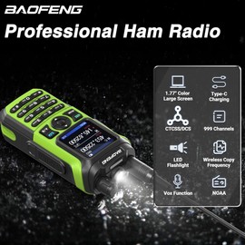 Baofeng Radio Ham Radio UV-5R Upgrade UV-21R Ham Radio Handheld Rechargeable NOAA Weather,Tactical Antenna,USB-C Charger,999 Channels AR-5RM Long Range for Survival Gear Hunting Hiking(2 Pack)