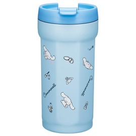 Skater SMVO4-A Octagonal Stainless Steel Tumbler with Lid, 11.8 fl oz (350 ml), Insulated, Vacuum Insulated, Flap Lock, Sanrio Cinnamoroll, Watercolor Cosmetics