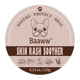 Baaww Dog Skin Rash Soother Tin 125ml Allergy Relief Heals Hot Spot Symptoms Organic & All-Natural Dog Moisturizer Dry Skin Lotion Ultimate Healing Balm Anti Itch Cream for Irritated Skin Flea Bites