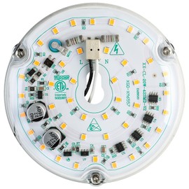 HAOLEDI 4'' 20W LED Ceiling Fan Light Retrofit Kit, Ceiling Light Replacement, LED Flush Mount Ceiling Light, Warm White 3000K 2400LM, 120V, ETL Listed CRI90 (Warm White 3000K)