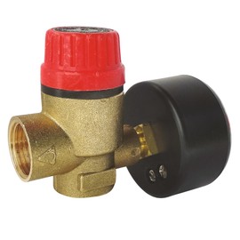 Valve With Gauge for Boiler/Dia (1/2 ") F/F