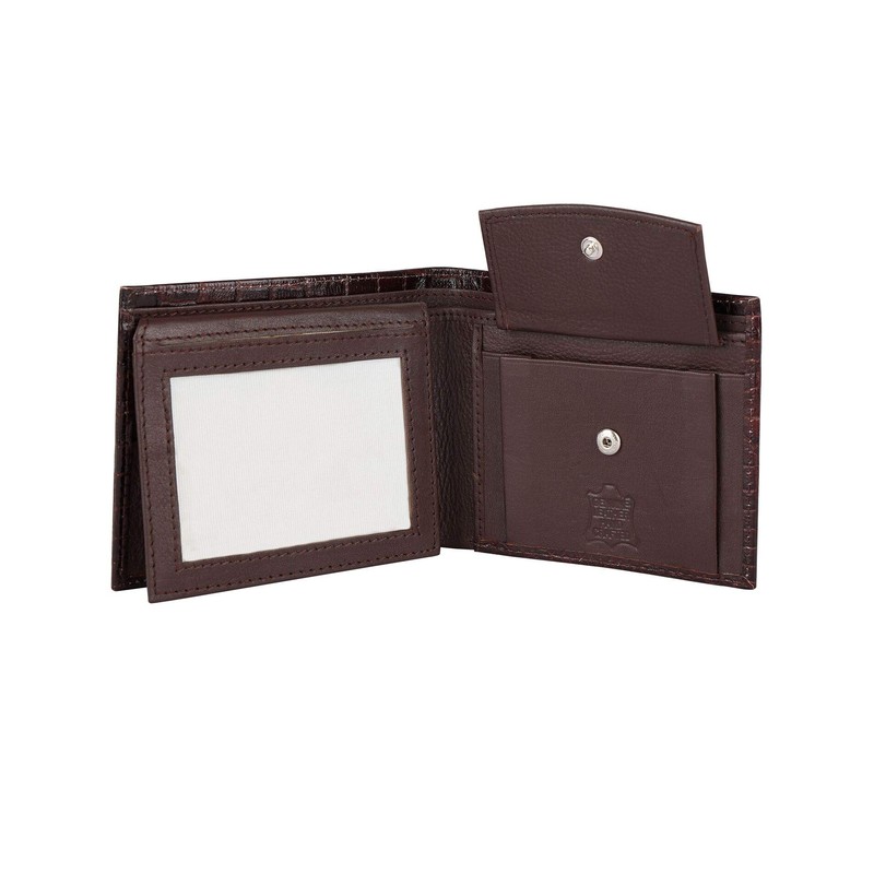 Designer "J Wilson" Real Genuine Mens Leather Wallet Crocodile Look