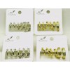 12 PAIRS/4 CARD SILVER & GOLD 3 STYLE MIXED SIMPLE