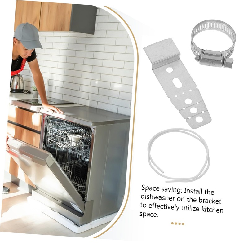 WOONEKY 5001dd4001a Dishwasher Mounting Brackets Stainless Steel Dishwasher Countertop Bracket